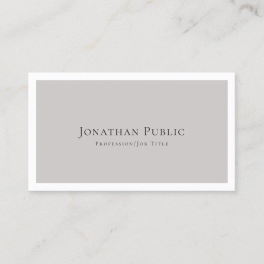 Creëer Uw eigen stijlvolle, moderne legante plaat Visitekaartje (Voorkant)