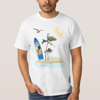 Creëer uw eigen strand surfen T-shirt