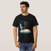 Creëer uw eigen strand surfen t-shirt (Voorkant volledig)