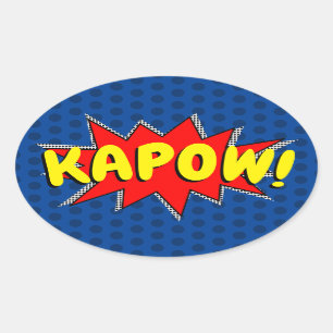 Creëer uw eigen stripgeluiden Ovaal Stisch Ovale Sticker