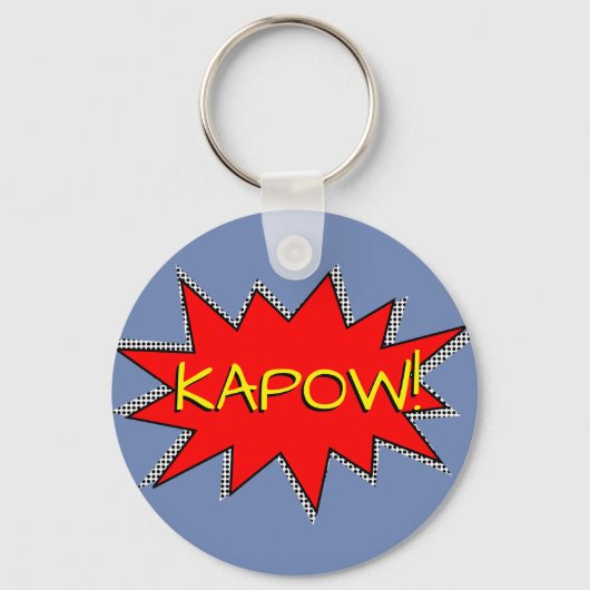 Creëer Uw eigen superheld Onomatopoeias! KAPOW! Sleutelhanger (Voorkant)
