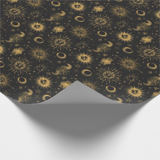 Creëer Uw eigen Surrealistische Hemelmaan & Sterre Cadeaupapier (Hoek)