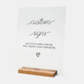 Creëer uw eigen teken minimalistische bruiloft tek acryl bord (Hoek)