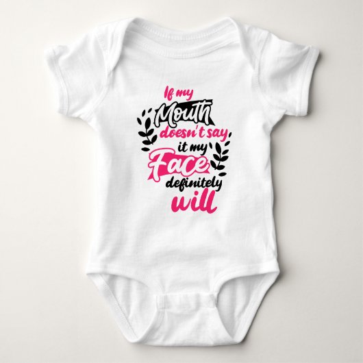 Creëer uw eigen tekst en ontwerp:-) baby romper (Voorkant)