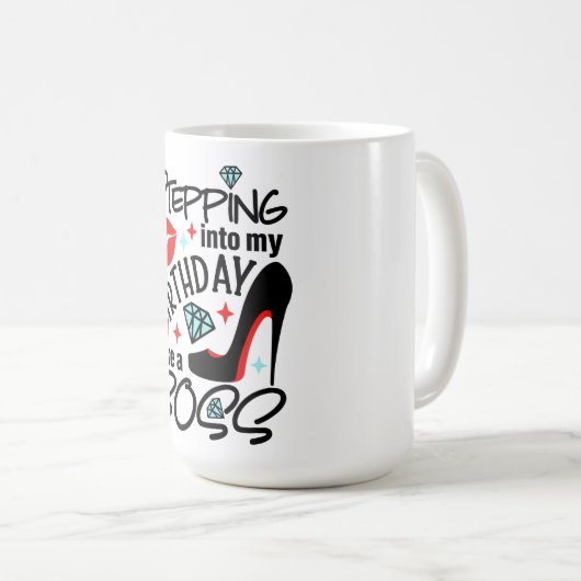 Creëer uw eigen tekst en ontwerp: -) mok koffie (Voorkant rechts)