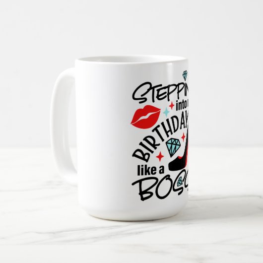 Creëer uw eigen tekst en ontwerp: -) mok koffie (Voorkant links)