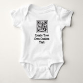Creëer uw eigen tekst met QR-code Romper (Voorkant)