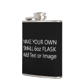 Creëer Uw eigen tekst of foto toevoegen Small 6oz Heupfles (Links)