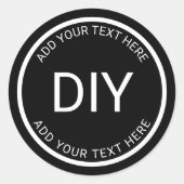 Creëer Uw eigen ticker Ronde Sticker (Voorkant)