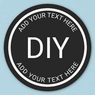 Creëer Uw eigen ticker Ronde Sticker