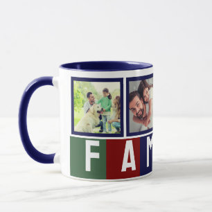 Creëer Uw eigen Trendy Modern Familie Foto Collage Mok