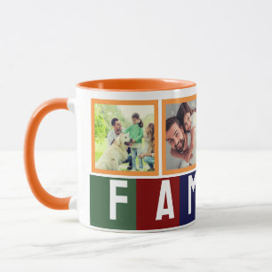 Creëer Uw eigen Trendy Modern Familie Foto Collage Mok