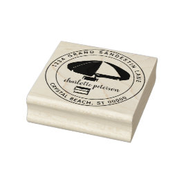 Creëer Uw eigen Tropical Beach retouradres Rubberstempel