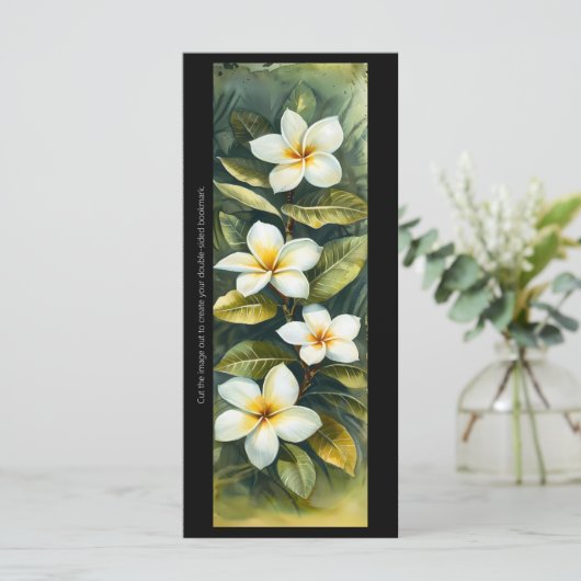 Creëer Uw eigen Tropische Frangipani Bladwijzer Ka (Staand voorkant)