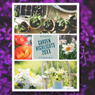 Creëer uw eigen tuin tuinieren hoogtepunten foto briefkaart