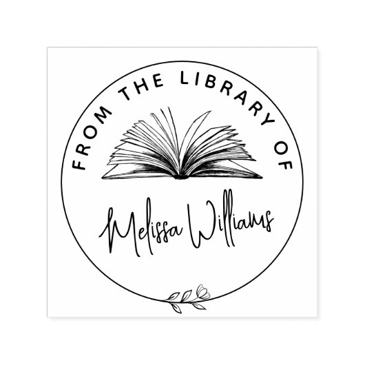 Creëer uw eigen 'Uit de Bibliotheek van' Bookplate Zelfinktende Stempel (Design)