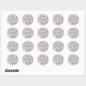 Creëer Uw Eigen Uit focus Abstracte Opal Glitter Ronde Sticker (Vel)