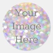 Creëer Uw Eigen Uit focus Abstracte Opal Glitter Ronde Sticker (Voorkant)