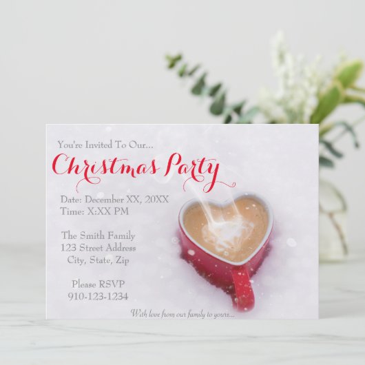 Creëer Uw eigen Uitnodiging van het Kerstmisfeest (Staand voorkant)