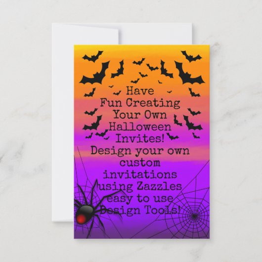 Creëer Uw eigen uitnodiging voor een halloween-fee (Voorkant)