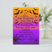 Creëer Uw eigen uitnodiging voor een halloween-fee (Staand voorkant)