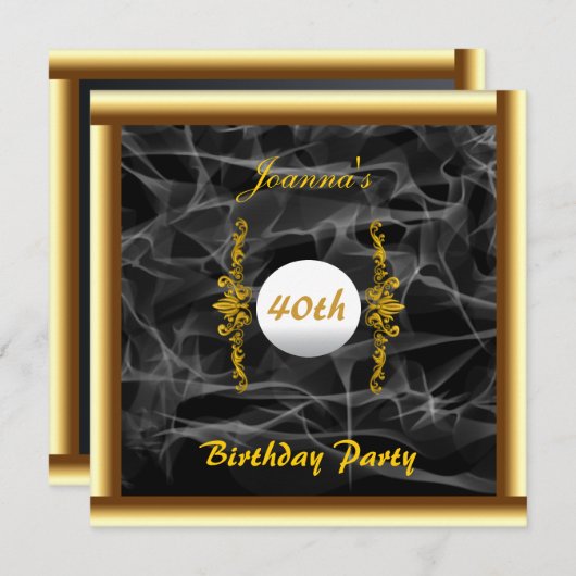 Creëer Uw eigen uitnodiging voor goudrook (Voorkant / Achterkant)