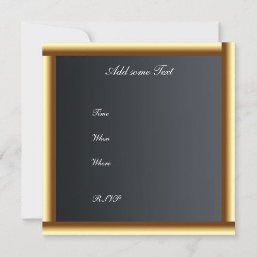 Creëer Uw eigen uitnodiging voor goudrook (Achterkant)