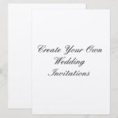 Creëer Uw Eigen Uitnodigingen van het Huwelijk (Voorkant / Achterkant)