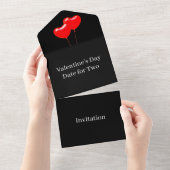 Creëer uw eigen Valentijnsdag voor twee All In One Uitnodiging (Afscheurbaar)