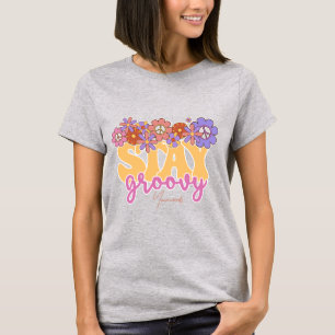 Creëer Uw eigen verblijf Groovy Flowers T-shirt