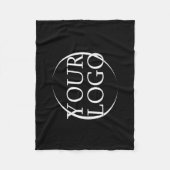 Creëer uw eigen verjaardag Modern Elegant Zwart Fleece Deken (Voorkant)