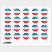 Creëer Uw eigen verkiezing Ronde Sticker (Vel)