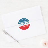 Creëer Uw eigen verkiezing Ronde Sticker (Envelop)