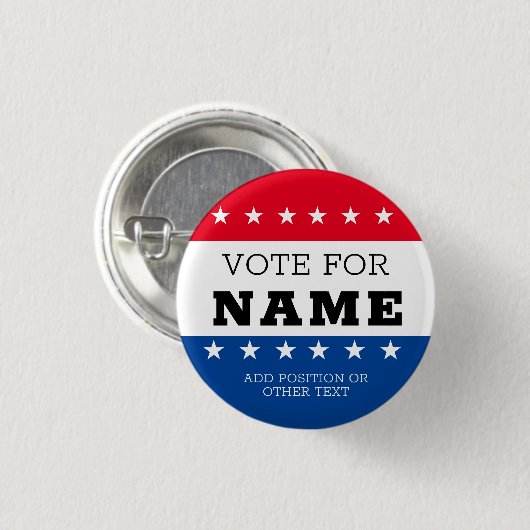 Creëer Uw eigen verkiezingsontwerp campagne Button (Voorkant /achterkant)