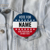 Creëer Uw eigen verkiezingsontwerp - Klassieke cam Ronde Button 4,0 Cm (In situ)