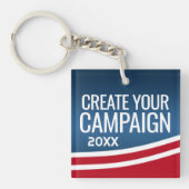 Creëer Uw eigen verkiezingsontwerp Sleutelhanger (Voorkant)