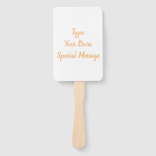 Creëer Uw eigen Verloving-Vrijgezellenfeest-bruilo Handwaaier (Voorkant)