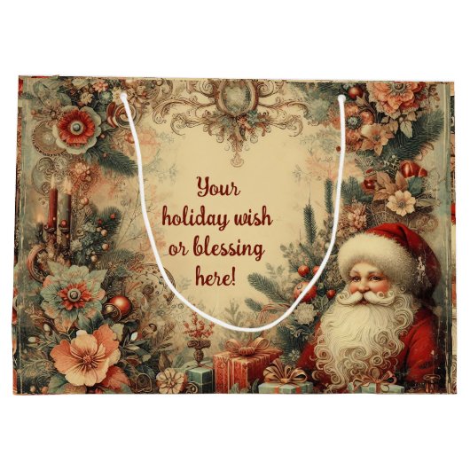 Creëer Uw eigen Victoriaans Kerstman Kerst Groot Cadeauzakje (Achterkant)