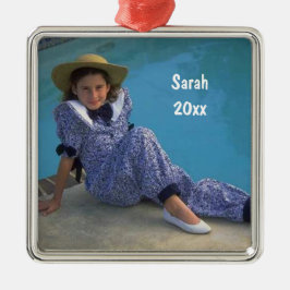 Creëer uw eigen vierkant foto-toetsenbord met teks metalen ornament