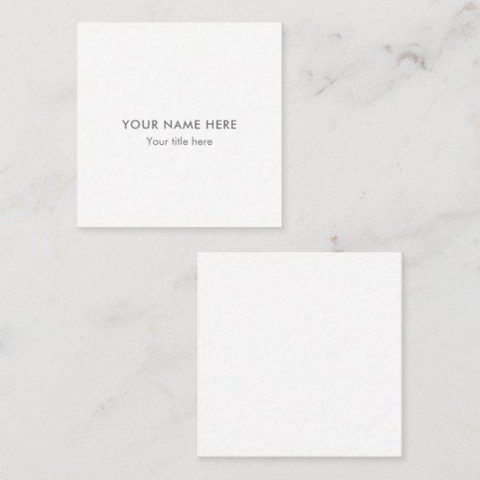 Creëer Uw eigen vierkant Visitekaartje (Voorkant / Achterkant)