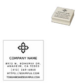 Creëer Uw Eigen Vierkante Bedrijfsnaam Rubberstempel (Gestempeld)
