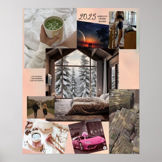 Creëer uw eigen Vision Board Manifesteren Poster (Voorkant)