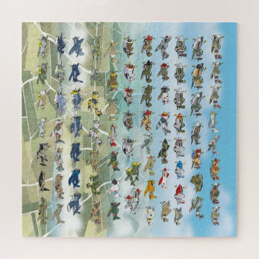 creëer uw eigen vliegtuigcaricatuur legpuzzel (Horizontaal)