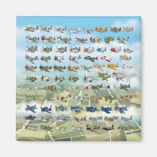 creëer uw eigen vliegtuigcaricatuur magneet (Voorkant)