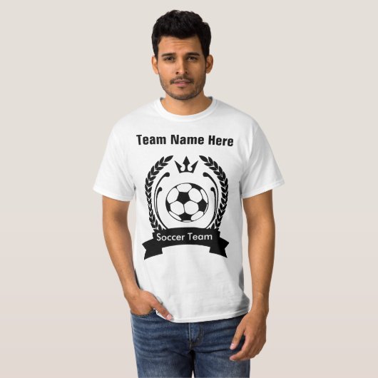 Creëer Uw eigen voetbalteam T-Shirt Sjabloon (Voorkant volledig)