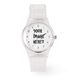 Creëer Uw eigen vrouwelijke lichtroze silicium be Horloge