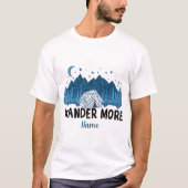 Creëer Uw eigen Wander Meer Mountain Camping T-shirt (Voorkant)