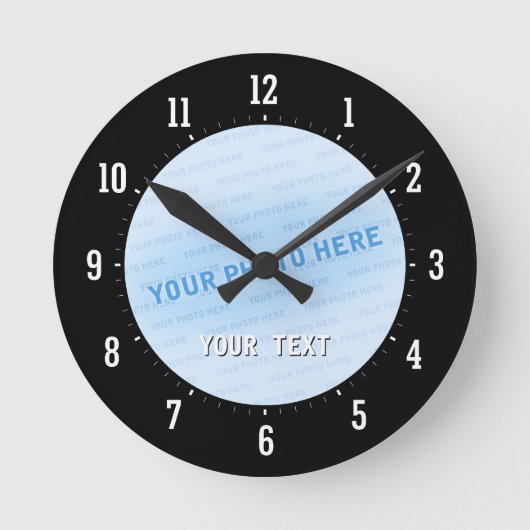 Creëer Uw eigen wandklok Ronde Klok (Voorkant)
