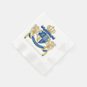 Creëer uw eigen wapenkat blauw goudleeuwen servetten (Hoek)
