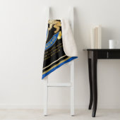 Creëer uw eigen wapenkat blauw goudleeuwen sherpa deken (In situ)